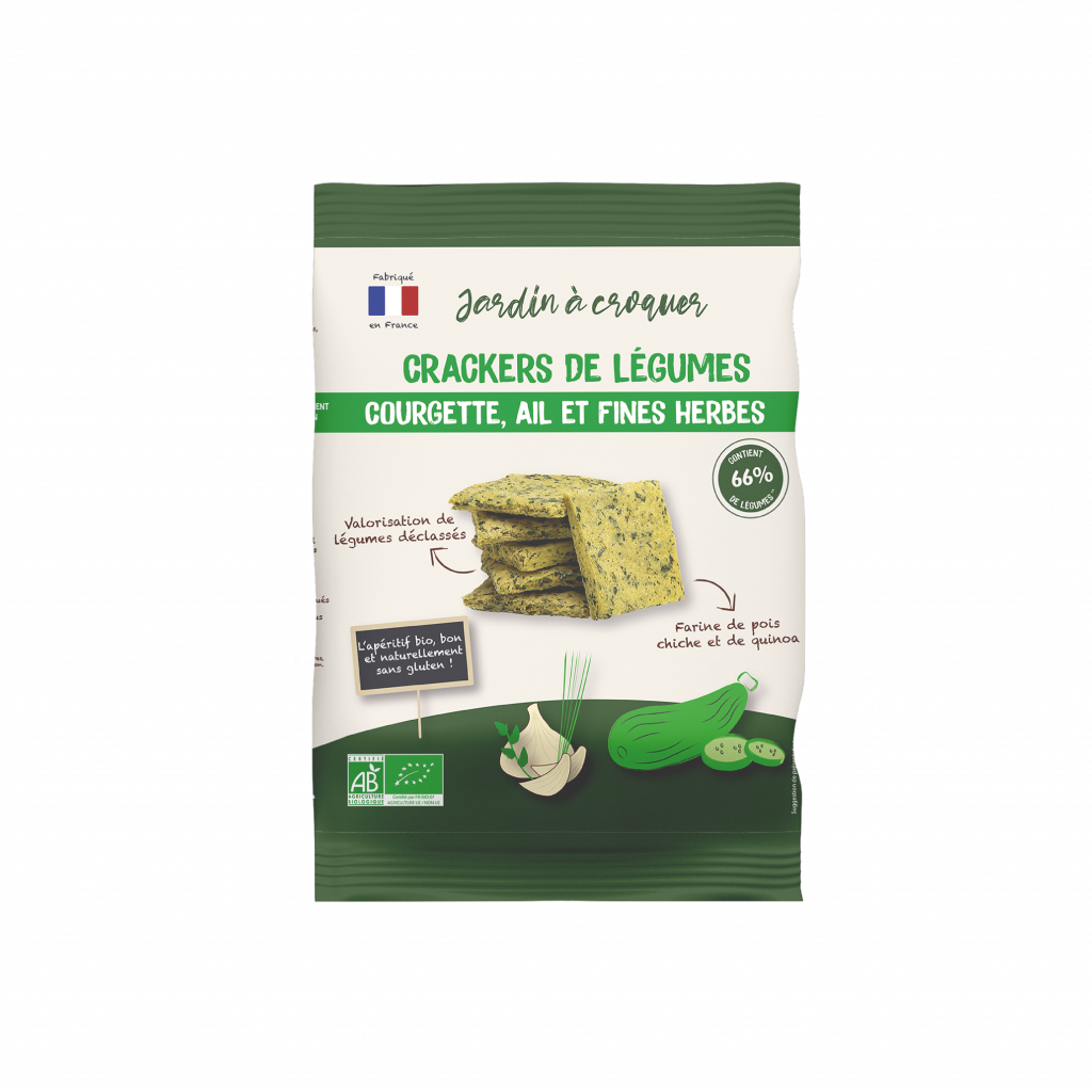 Crackers Courgette ail & fines herbes Jardin à Croquer